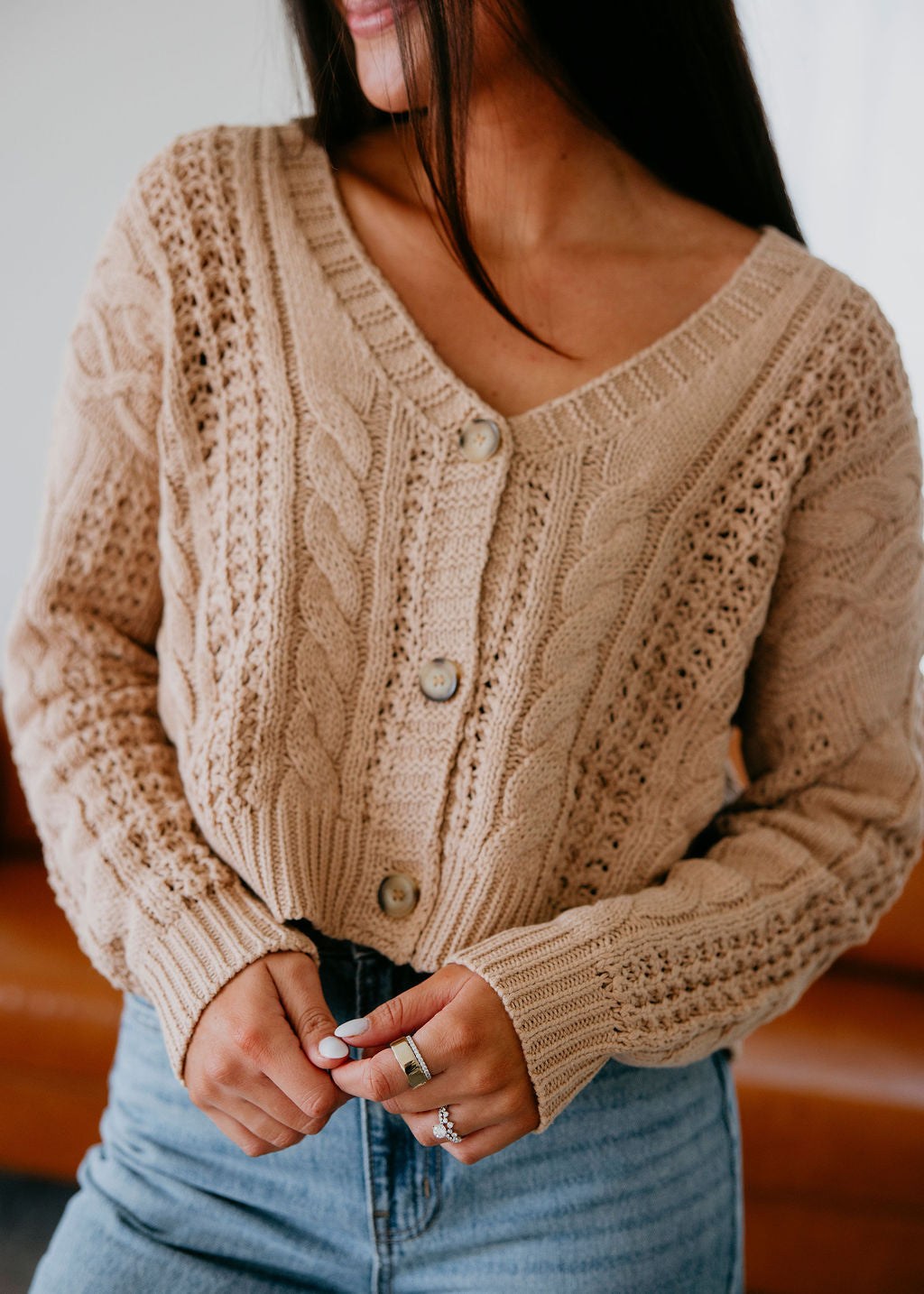 Sloane Cable Knit Cardigan