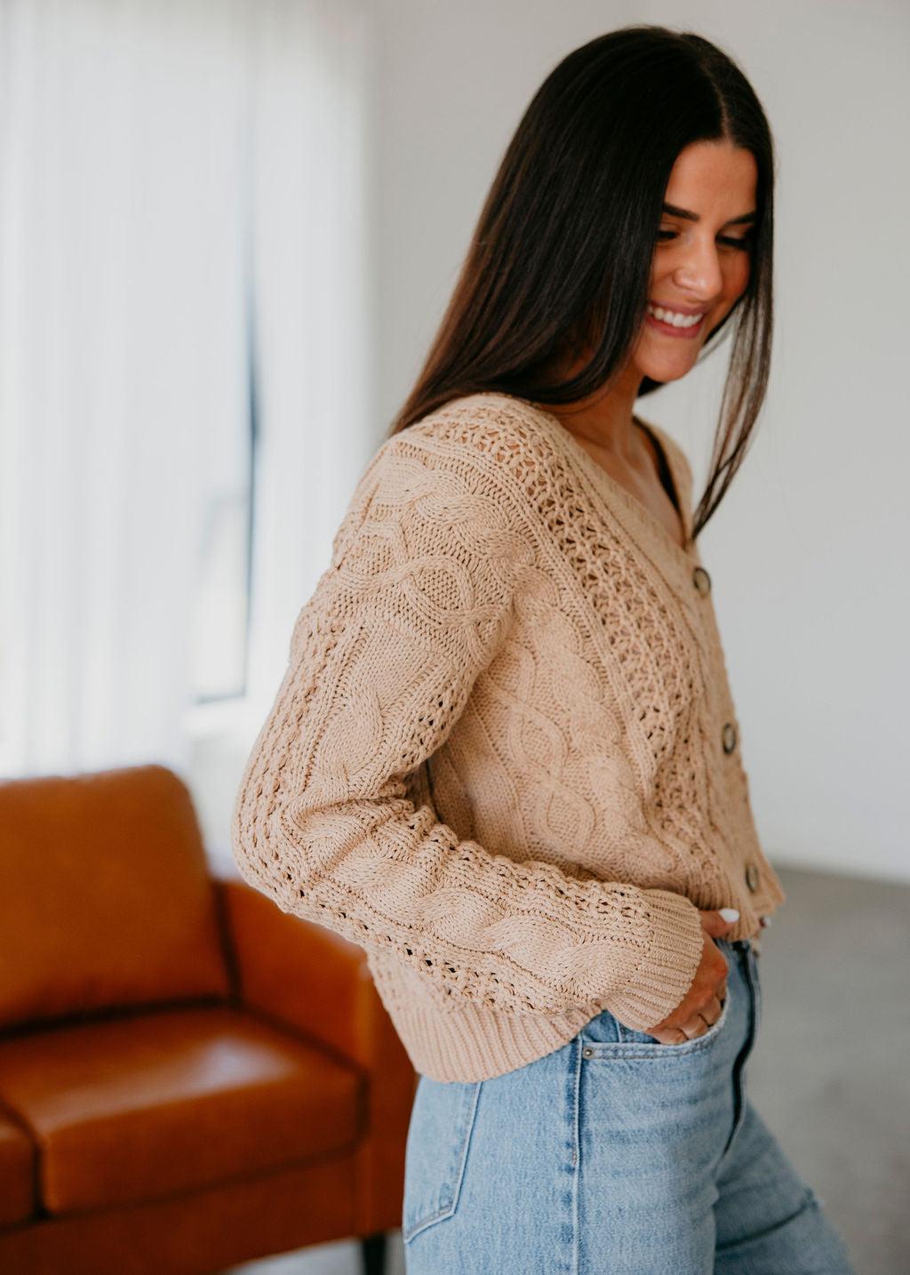Sloane Cable Knit Cardigan