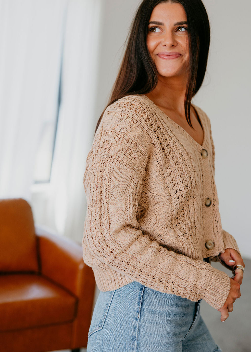 Sloane Cable Knit Cardigan