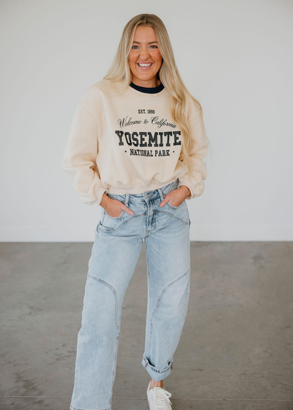 image of Vintage-Inspired Yosemite Graphic Sweatshirt