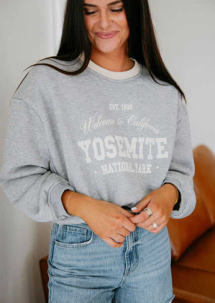 Vintage-Inspired Yosemite Graphic Sweatshirt product view