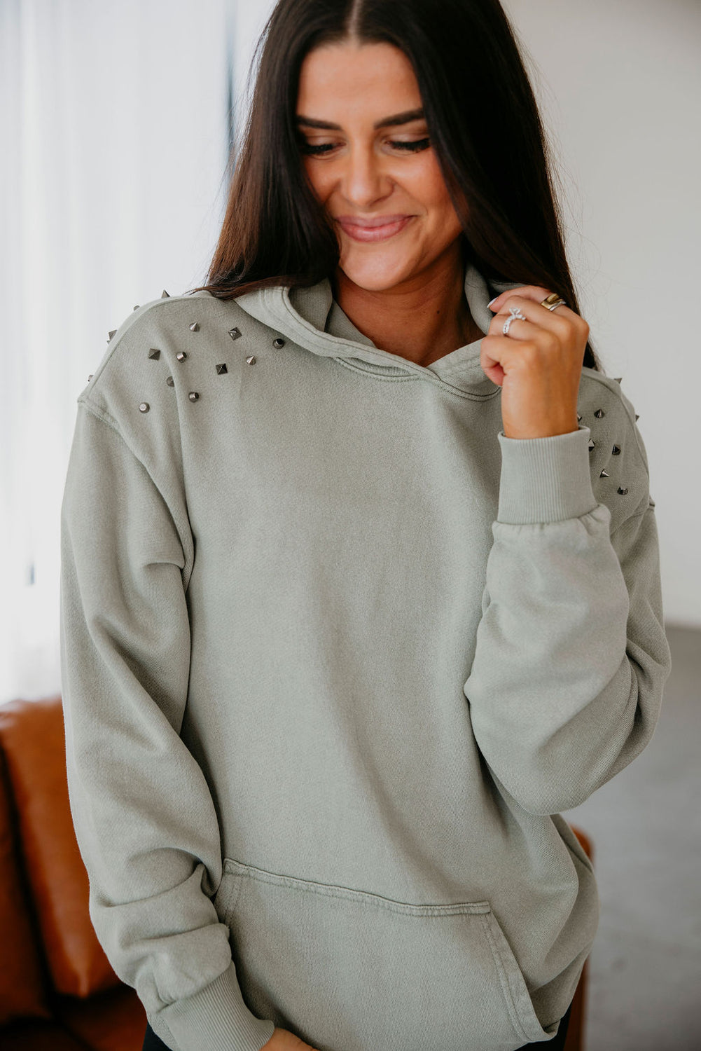 East Studded Hoodie by Lily & Lottie