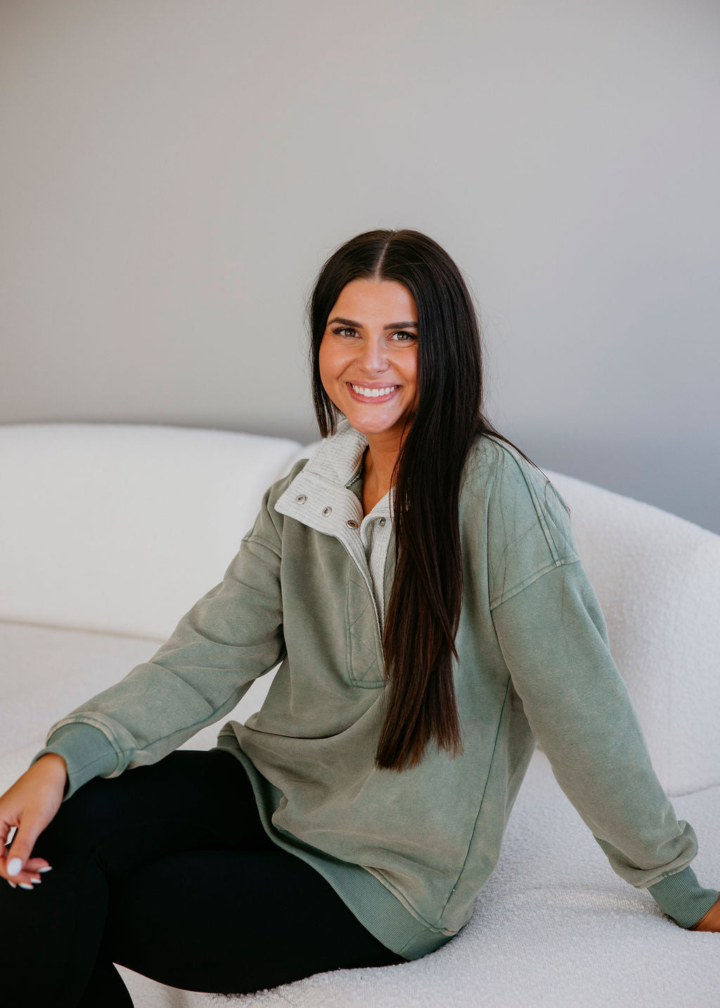 Giana Quarter Button Pullover