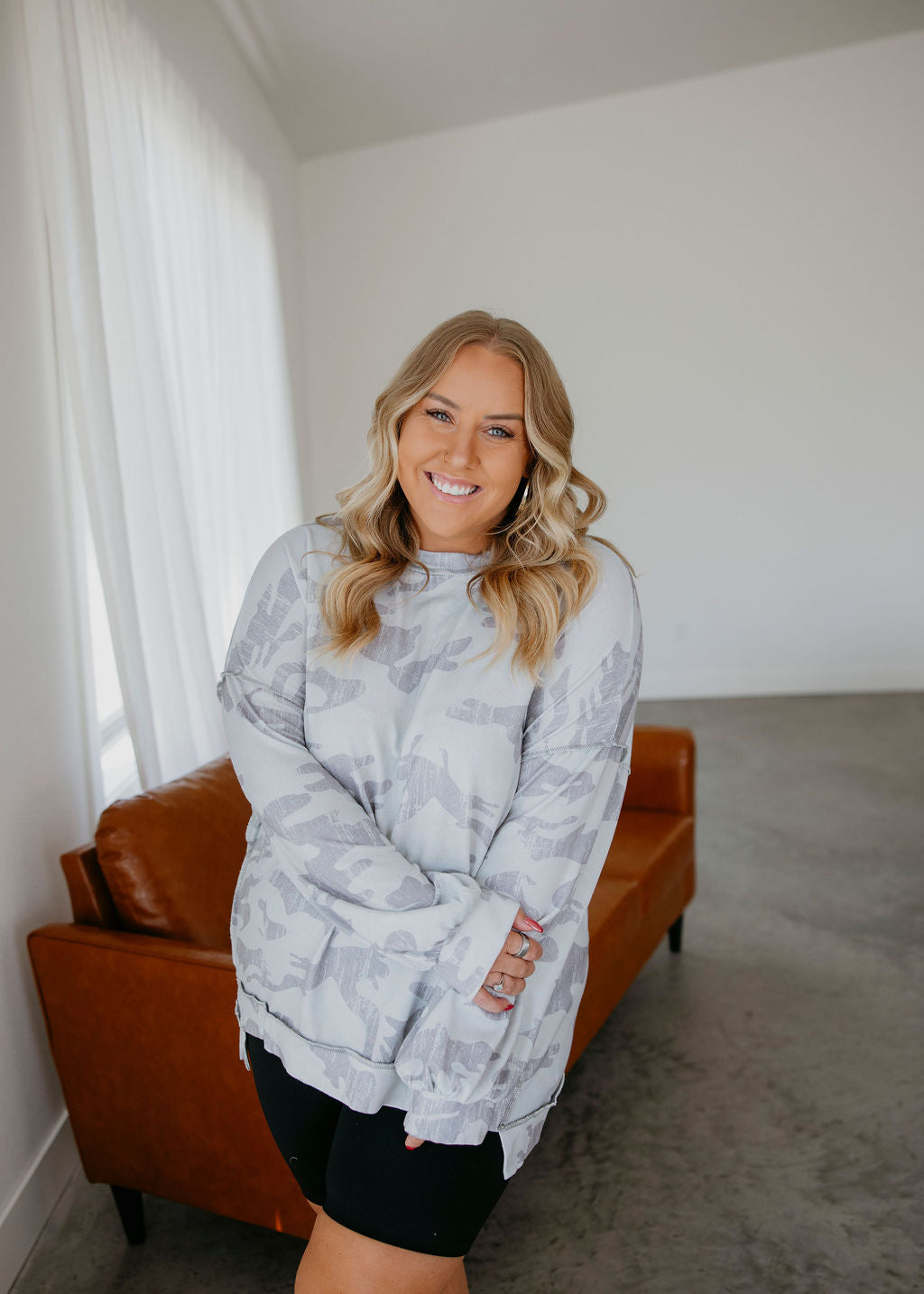 Zoee Oversized Camo Top