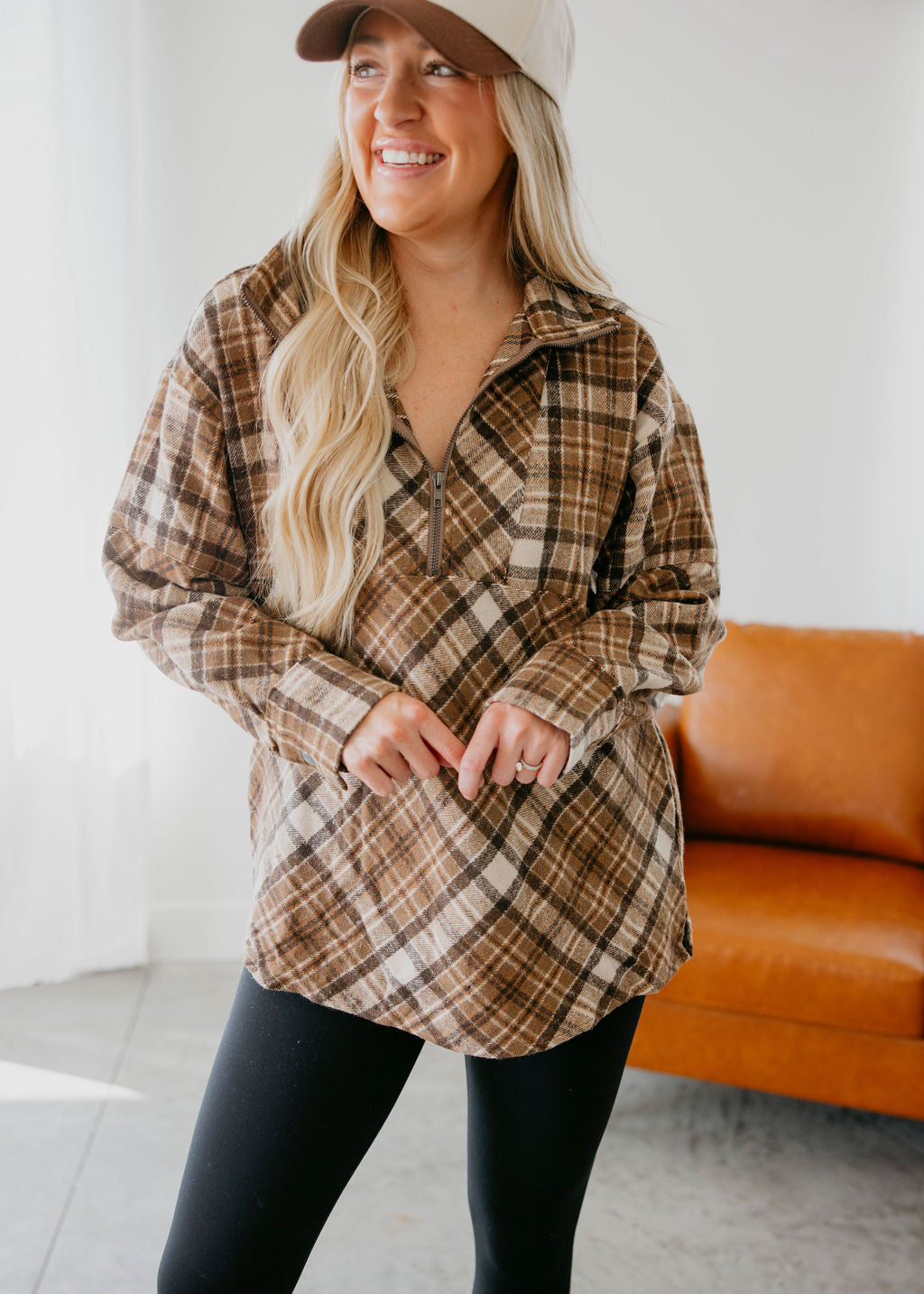 Mya Plaid Pullover