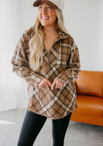 Mya Plaid Pullover product view