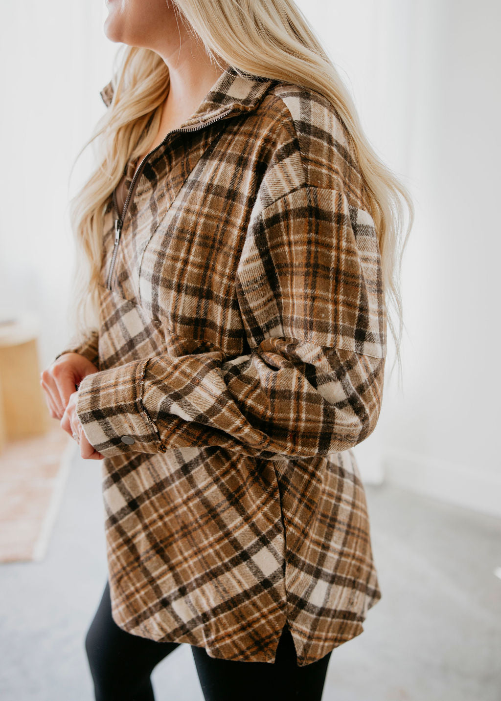 Mya Plaid Pullover