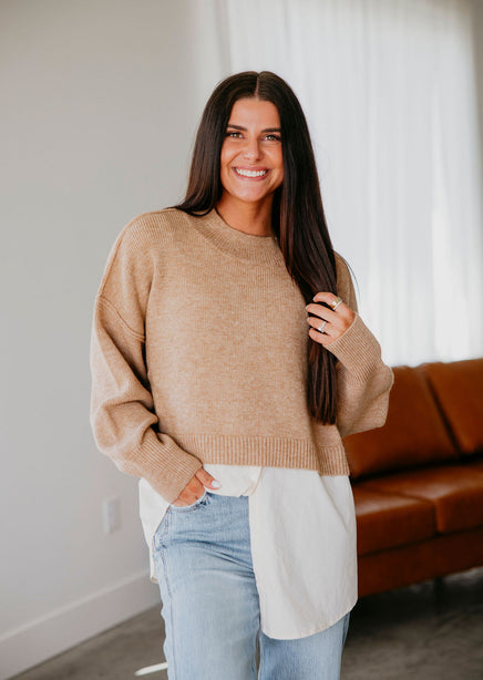 Better Together Twofer Sweater Top product view