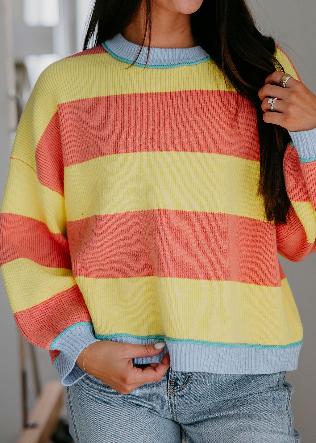 Tiana Striped Crew