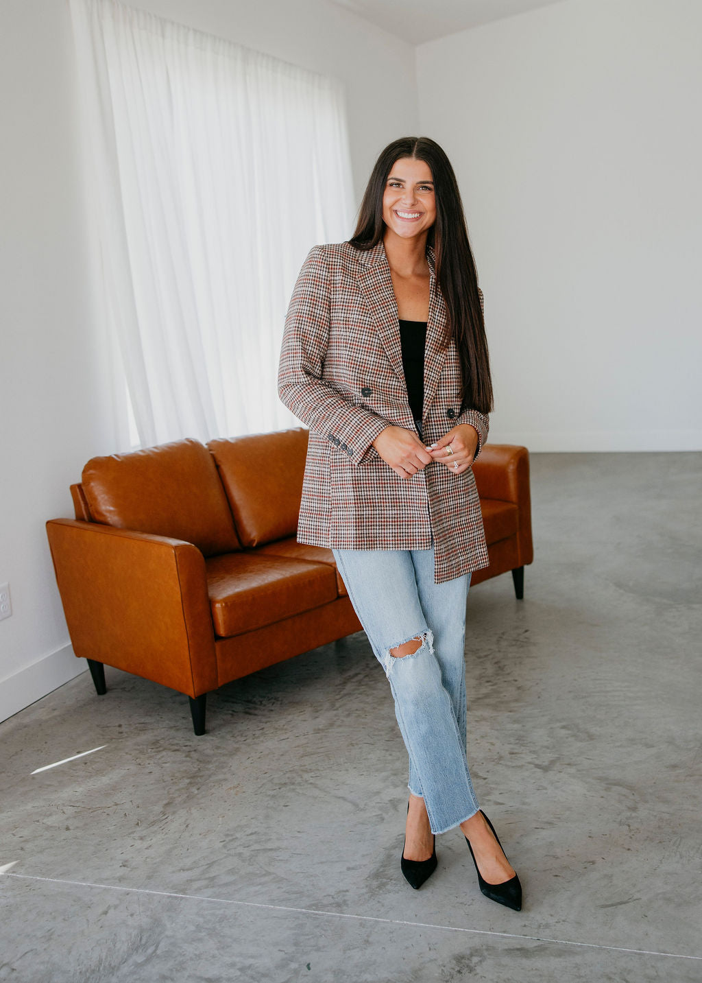 Harrison Houndstooth Blazer