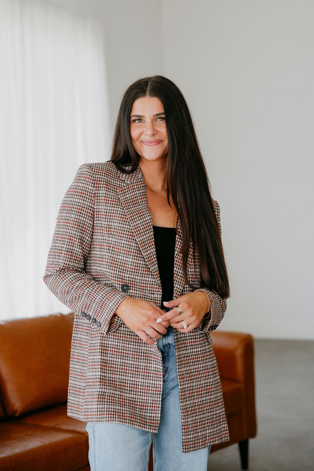 Harrison Houndstooth Blazer