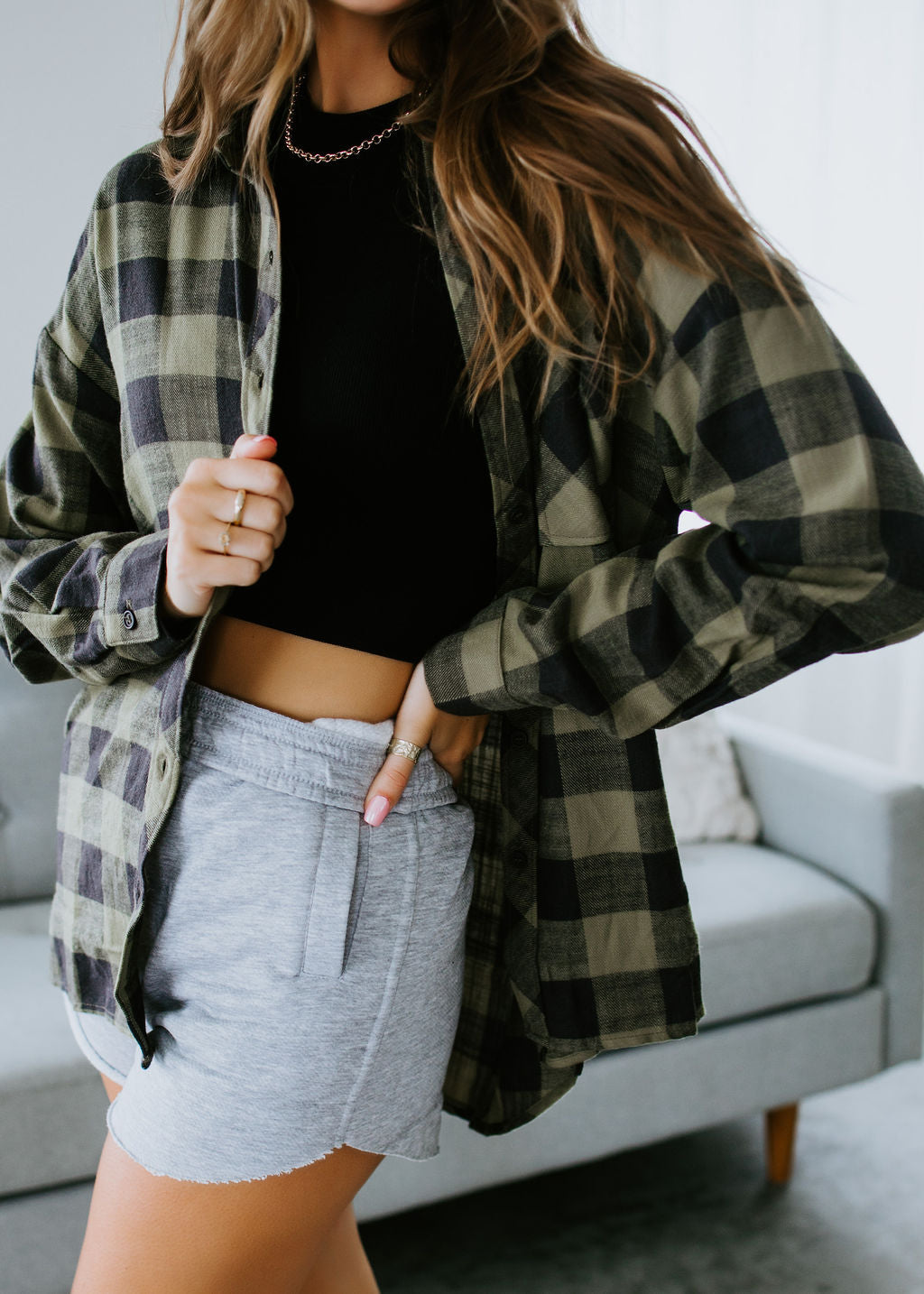 Ryen Flannel Top