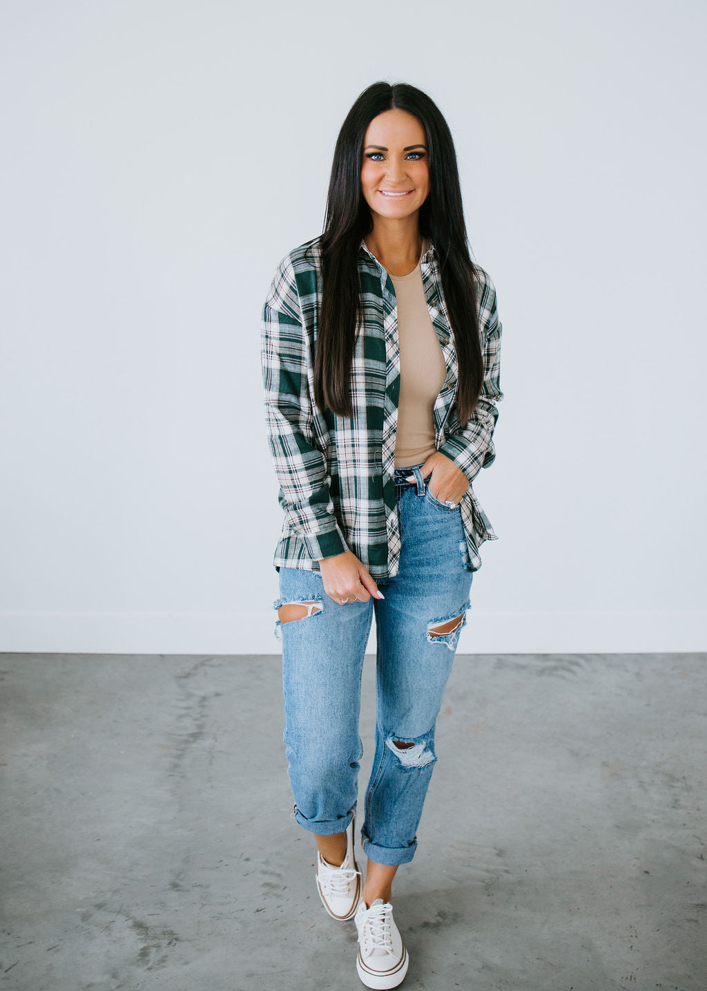 Konway Boyfriend Flannel Top