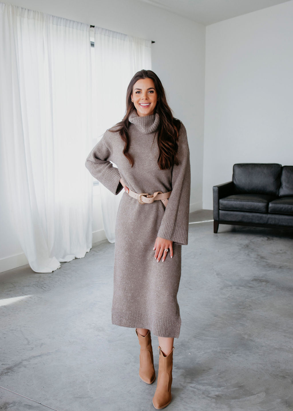 Maisie Cowl Neck Sweater Dress