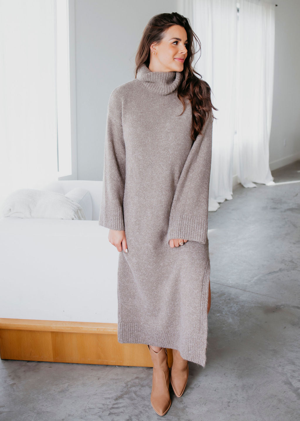 Maisie Cowl Neck Sweater Dress