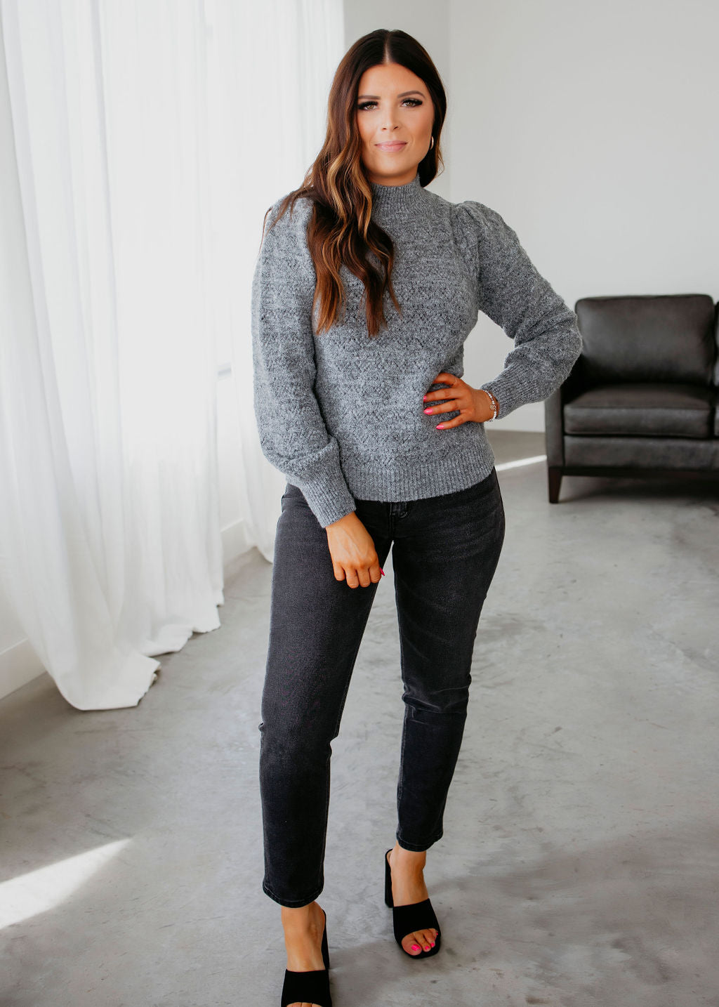 Circe Pointelle Knit Sweater