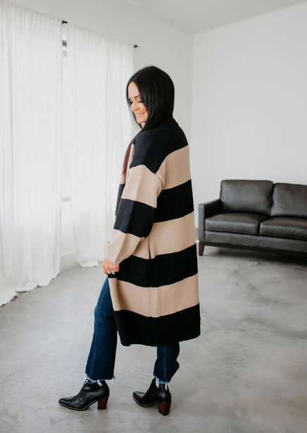 Hannah Striped Duster Cardigan