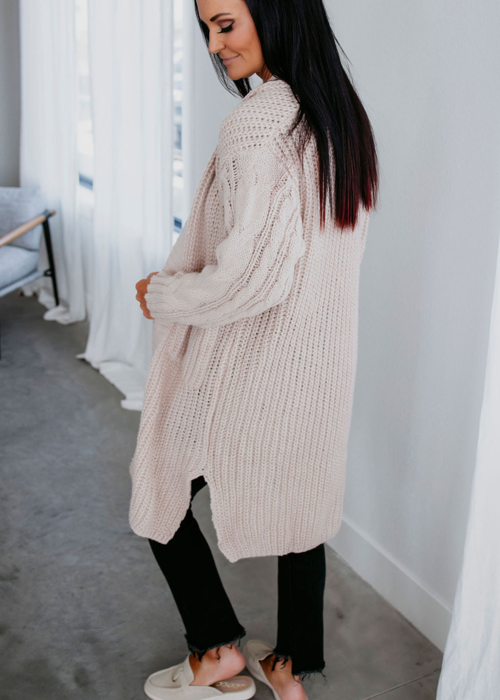 Giveon Cable Knit Cardigan