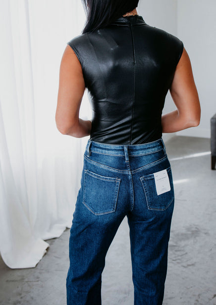 Ave Faux Leather Bodysuit