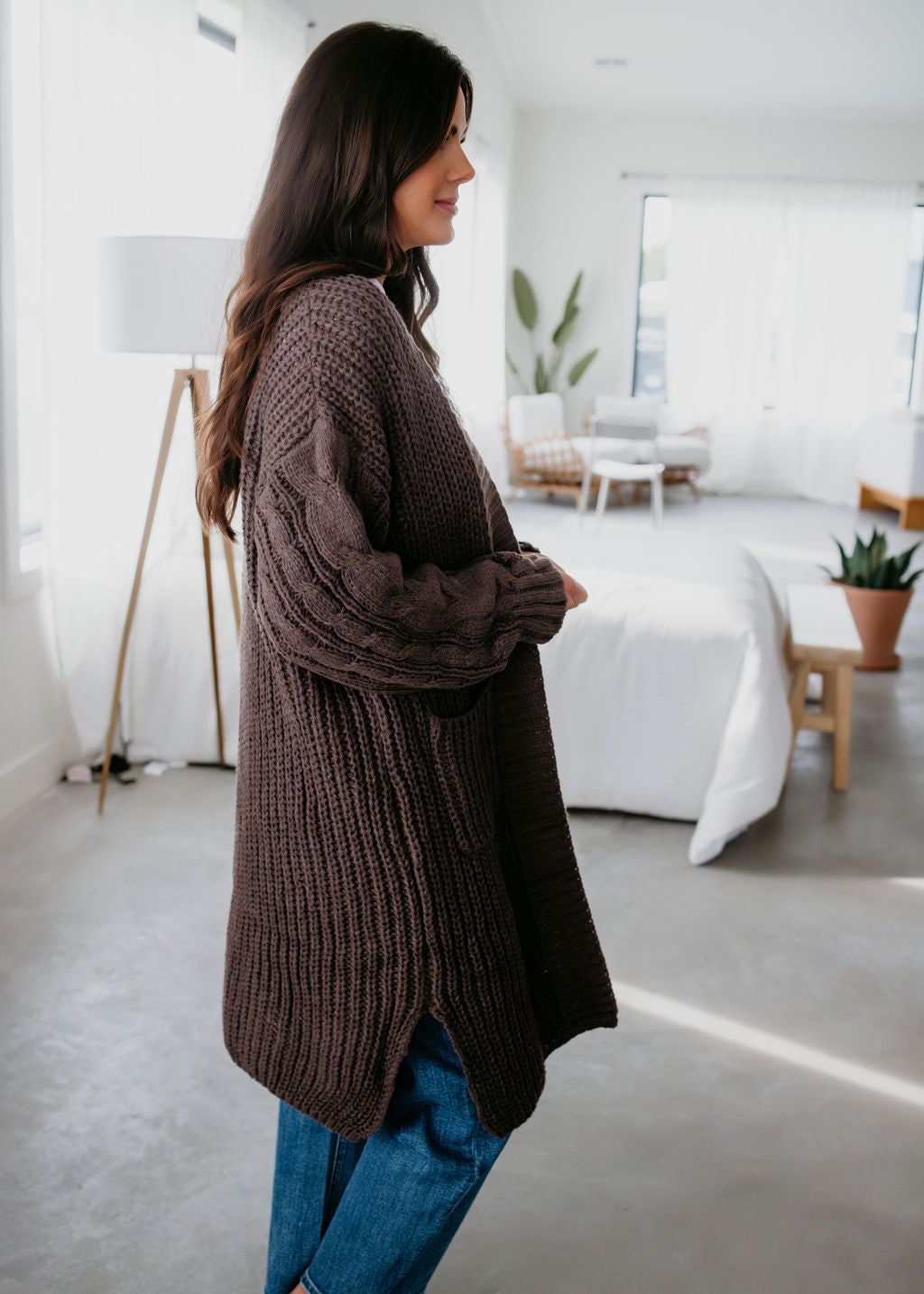 Giveon Cable Knit Cardigan