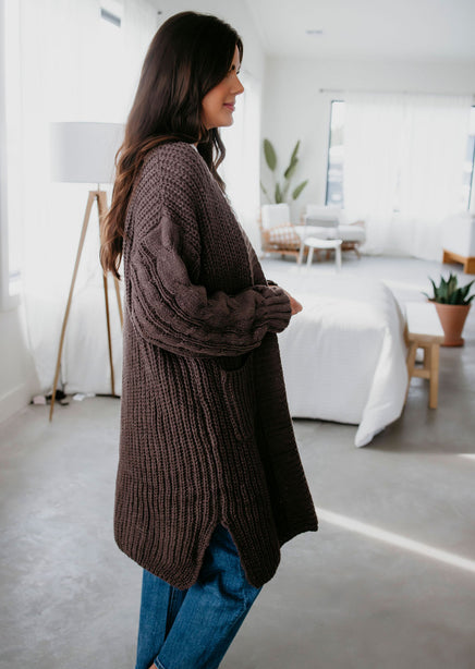 Giveon Cable Knit Cardigan