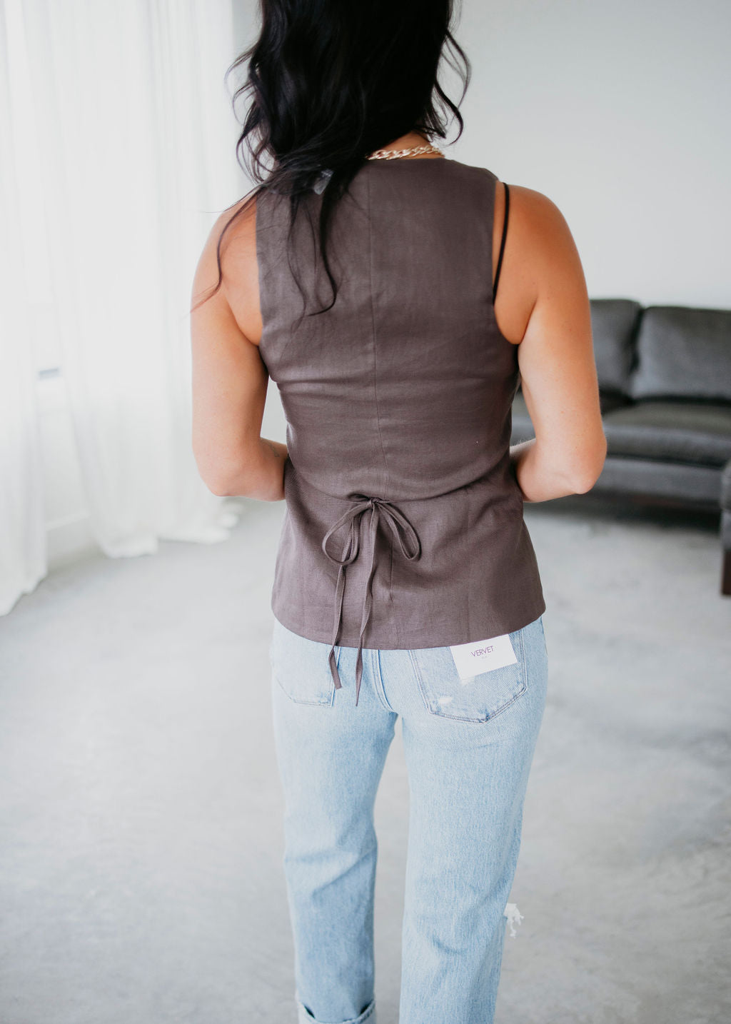 Geyle Linen Vest Top