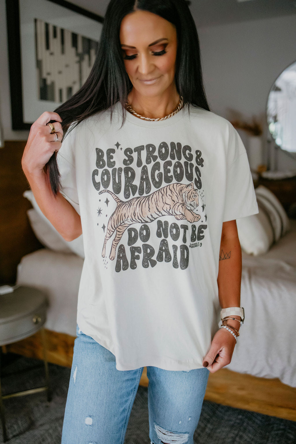 image of Strong and Courageous Graphic Tee