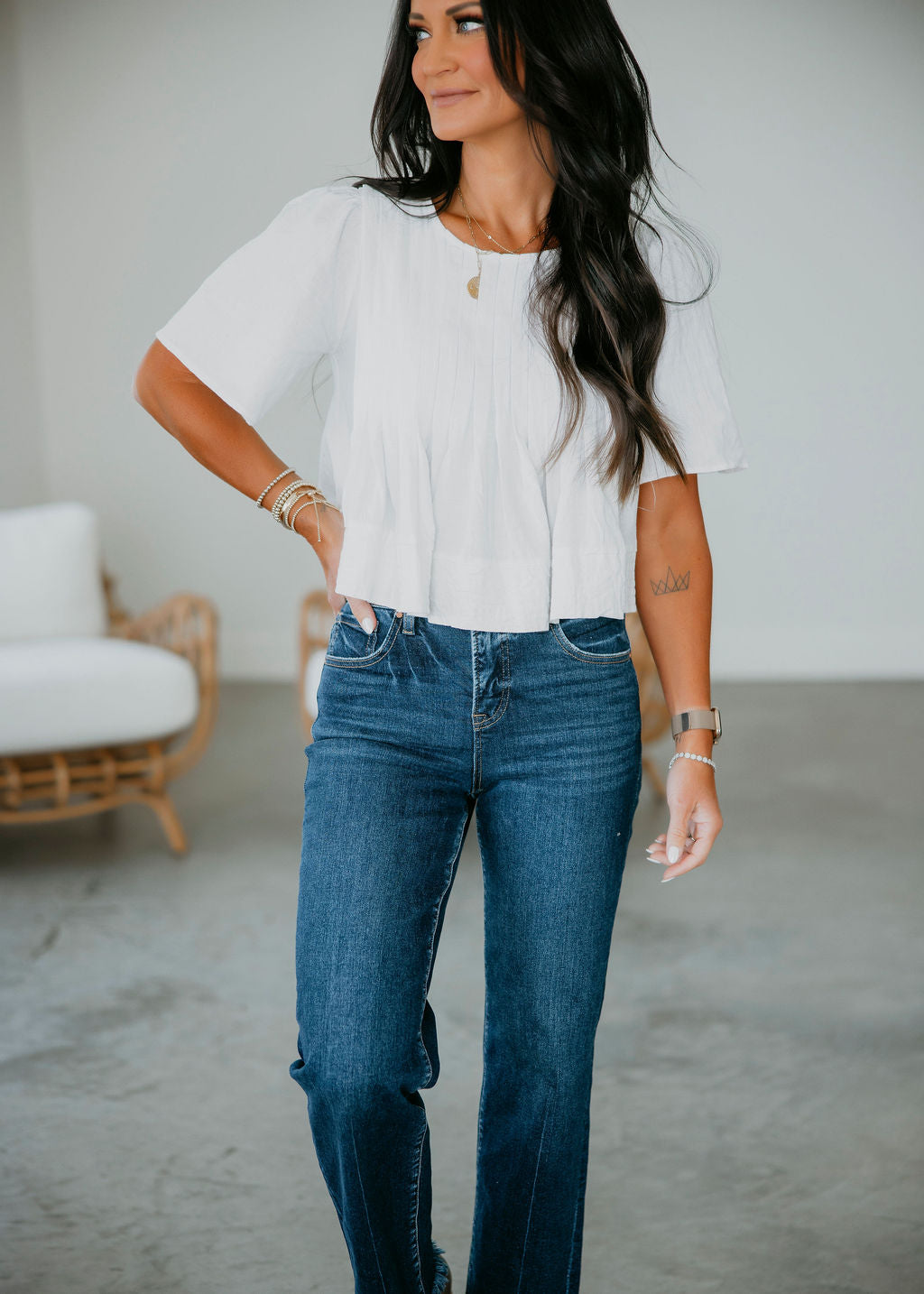 Tandy Pintuck Blouse