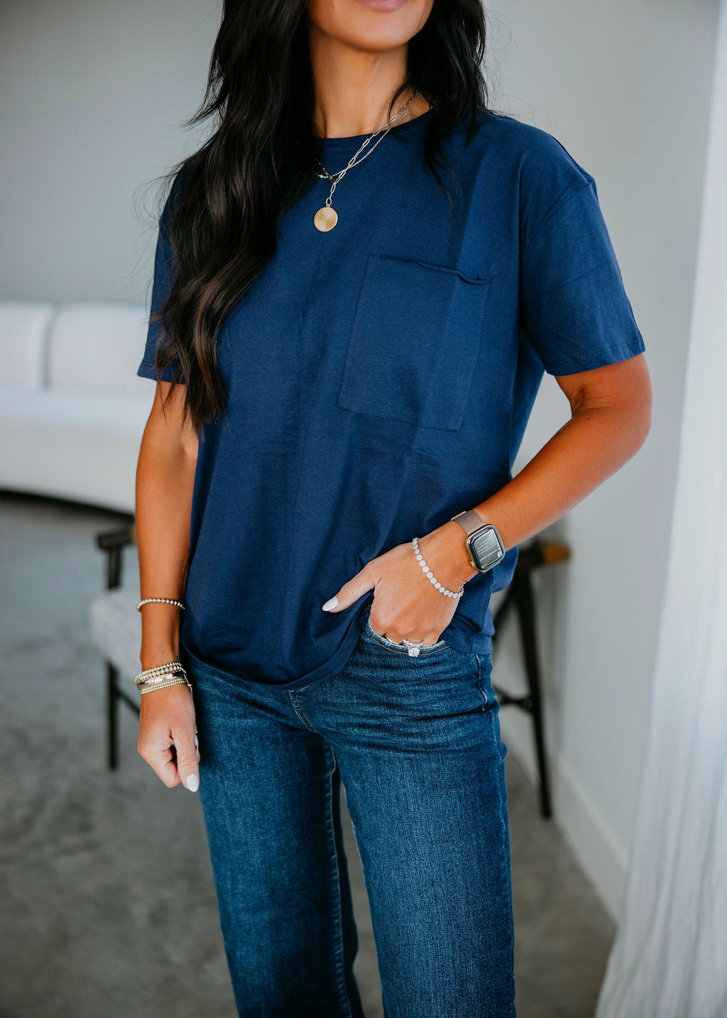 Lauren Pocket Tee by Lily & Lottie