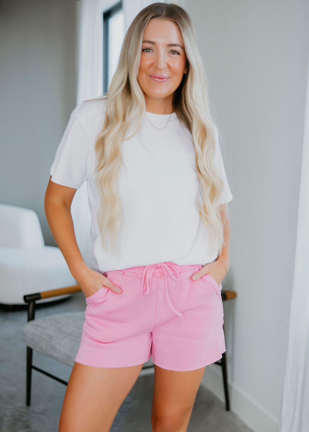 Saddi Raw Hem Sweat Shorts