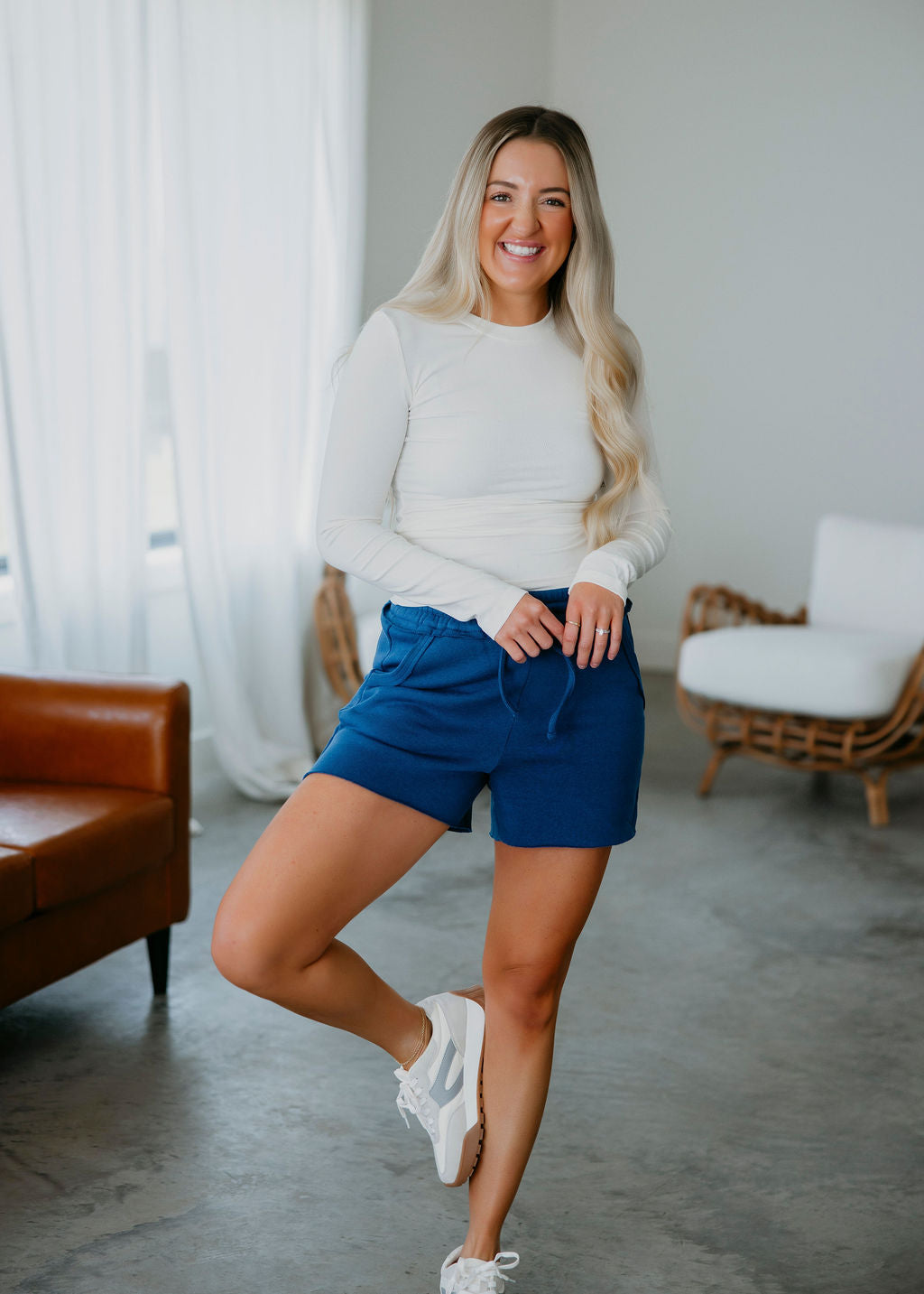 Saddi Raw Hem Sweat Shorts