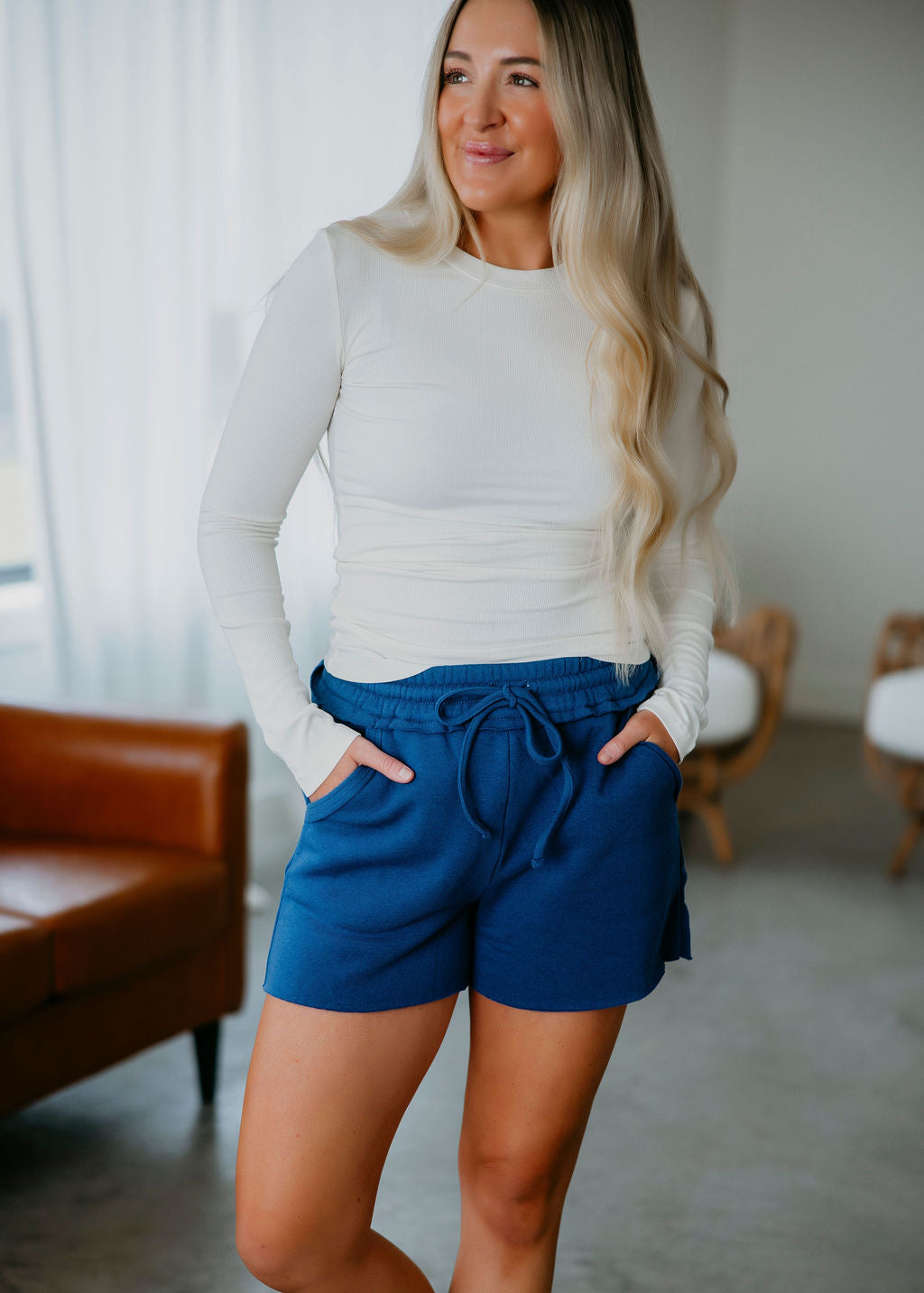 Saddi Raw Hem Sweat Shorts