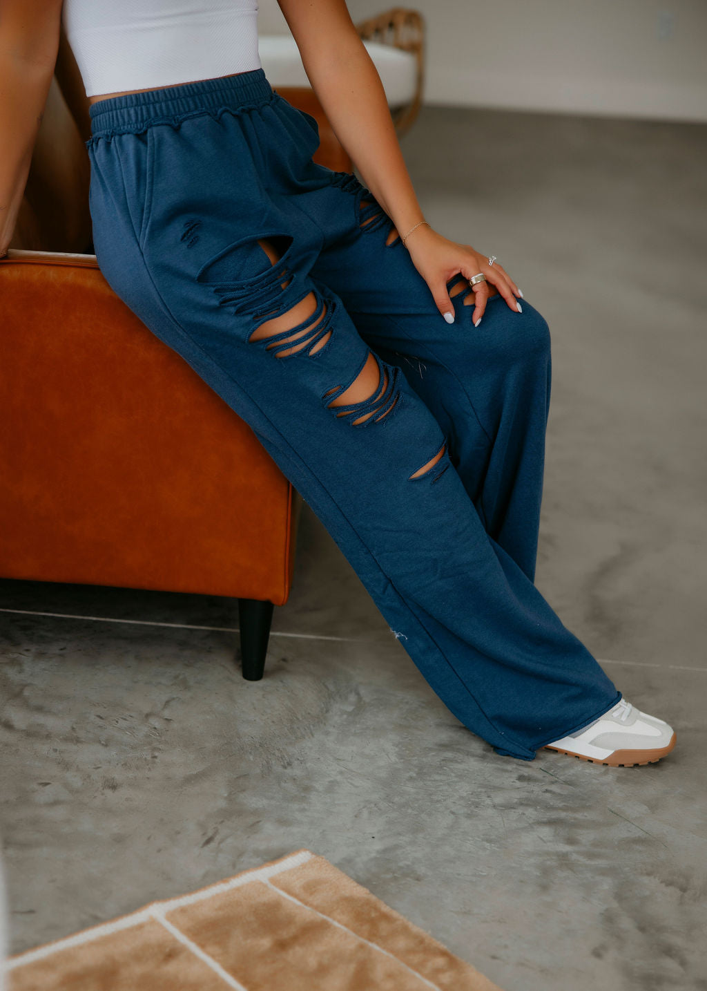 image of Allyn Distressed Sweatpants