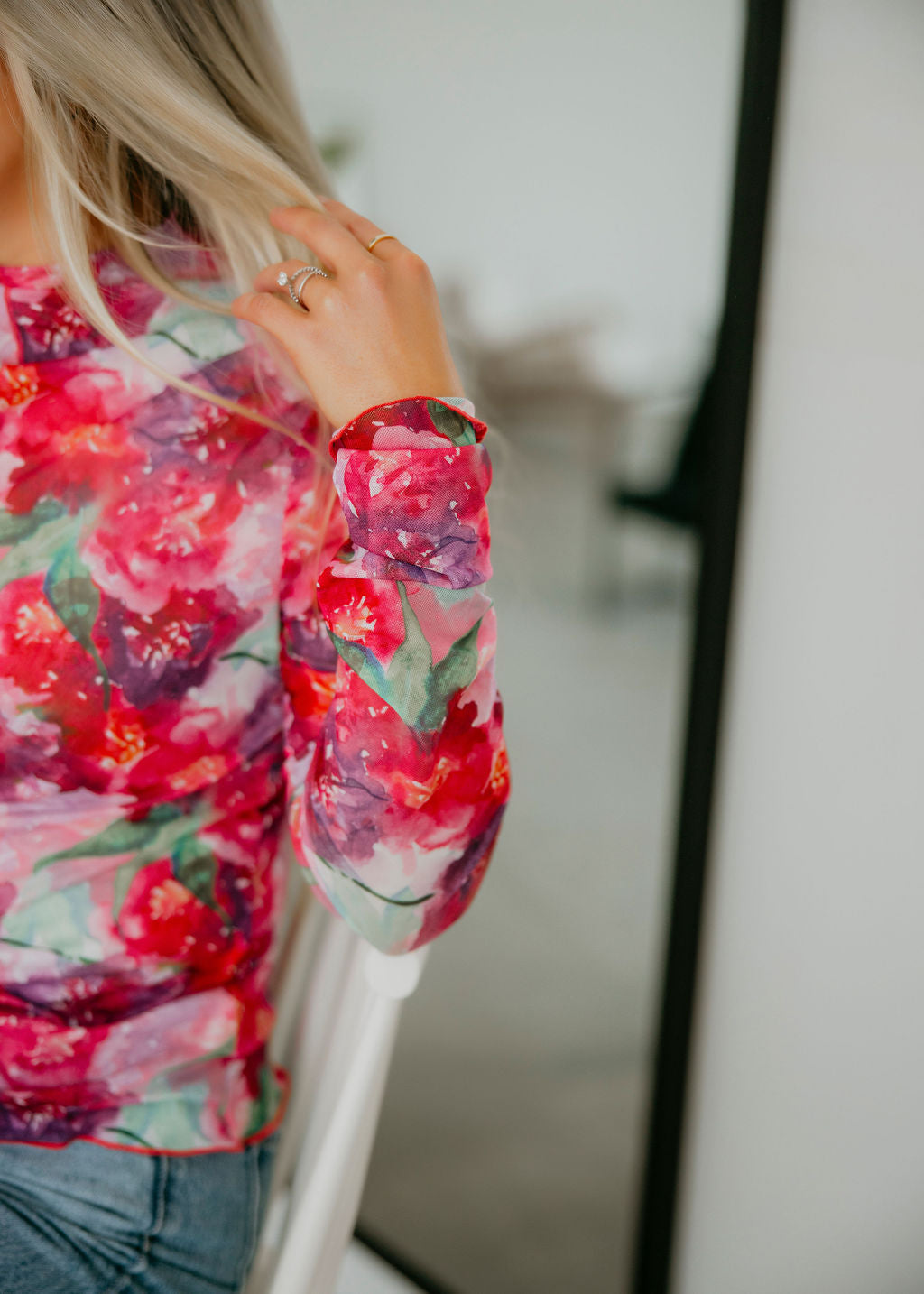 Sally Mesh Long Sleeve Top