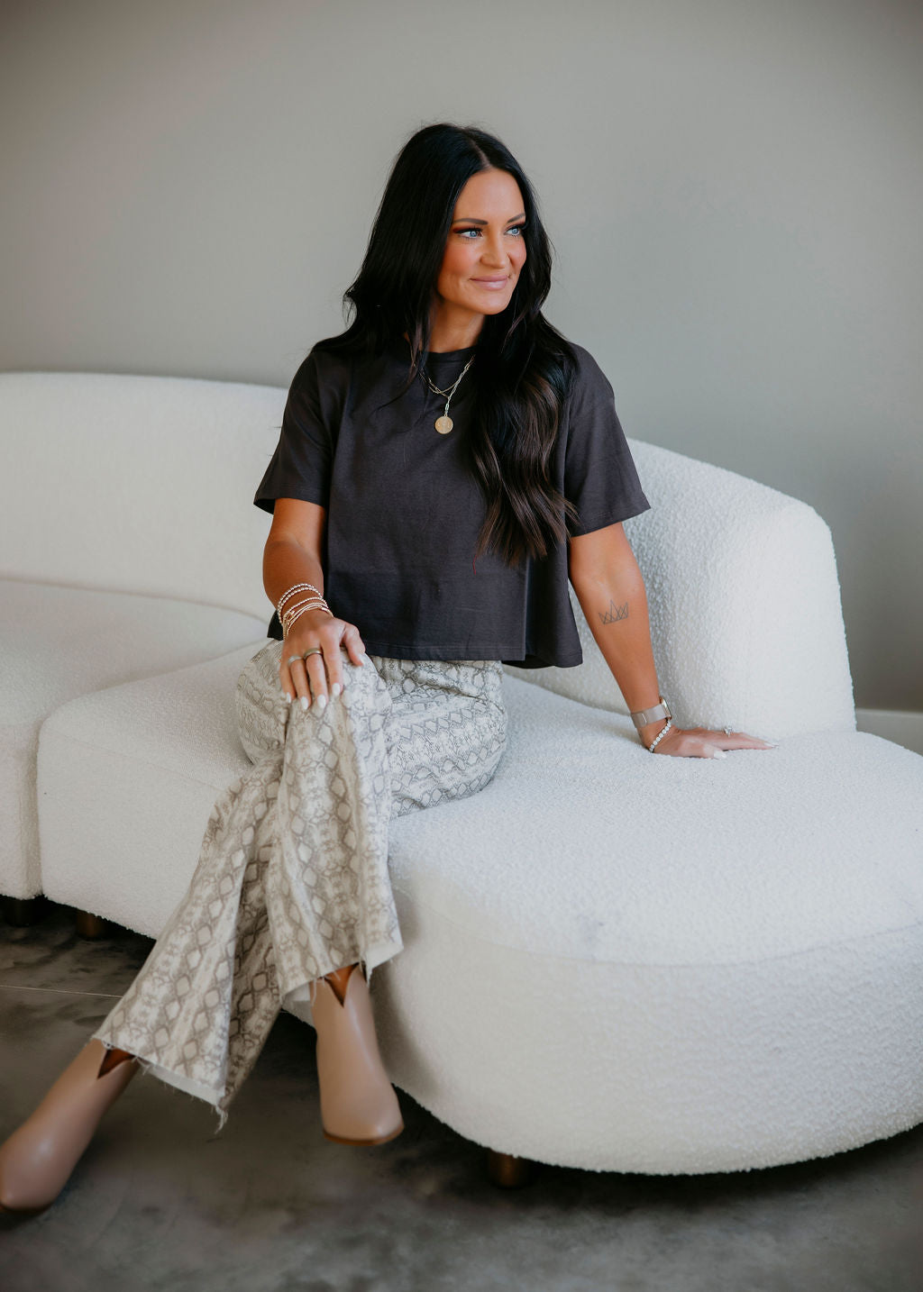 Chloe Crop Tee by Lily & Lottie