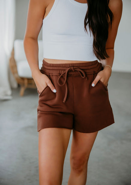 Saddi Raw Hem Sweat Shorts product view