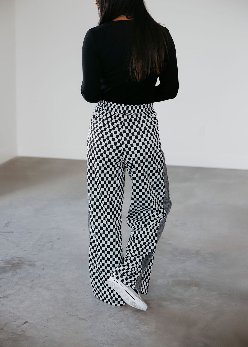 Ike Checkered Wide Leg Pants