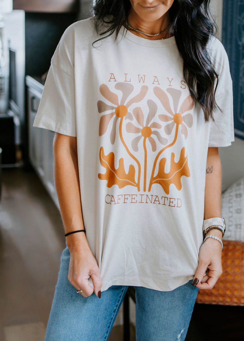 image of Always Caffeinated Graphic Tee