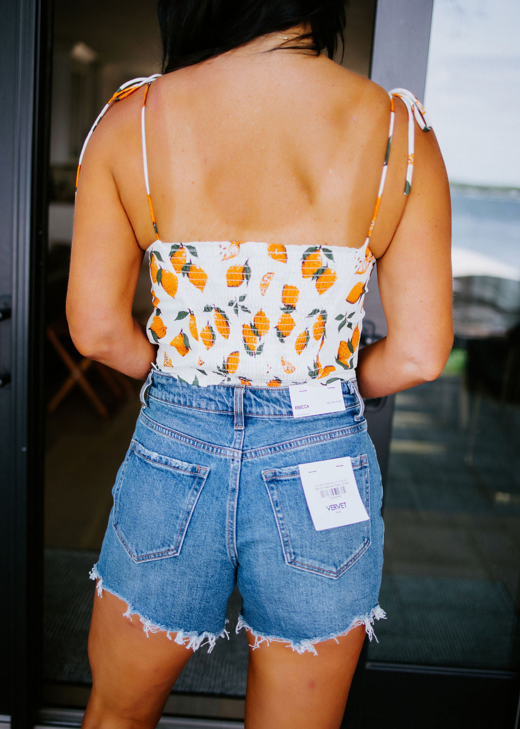 Lemon Printed Crop Top