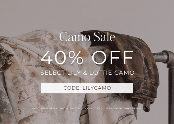 Camo sale 40% off select Lily & Lottie Camo. CODE: LILYCAMO