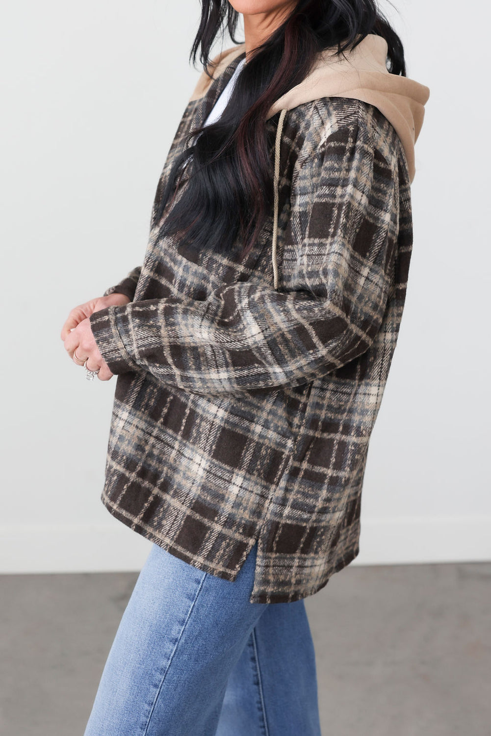 Noelle Hooded Plaid Shacket