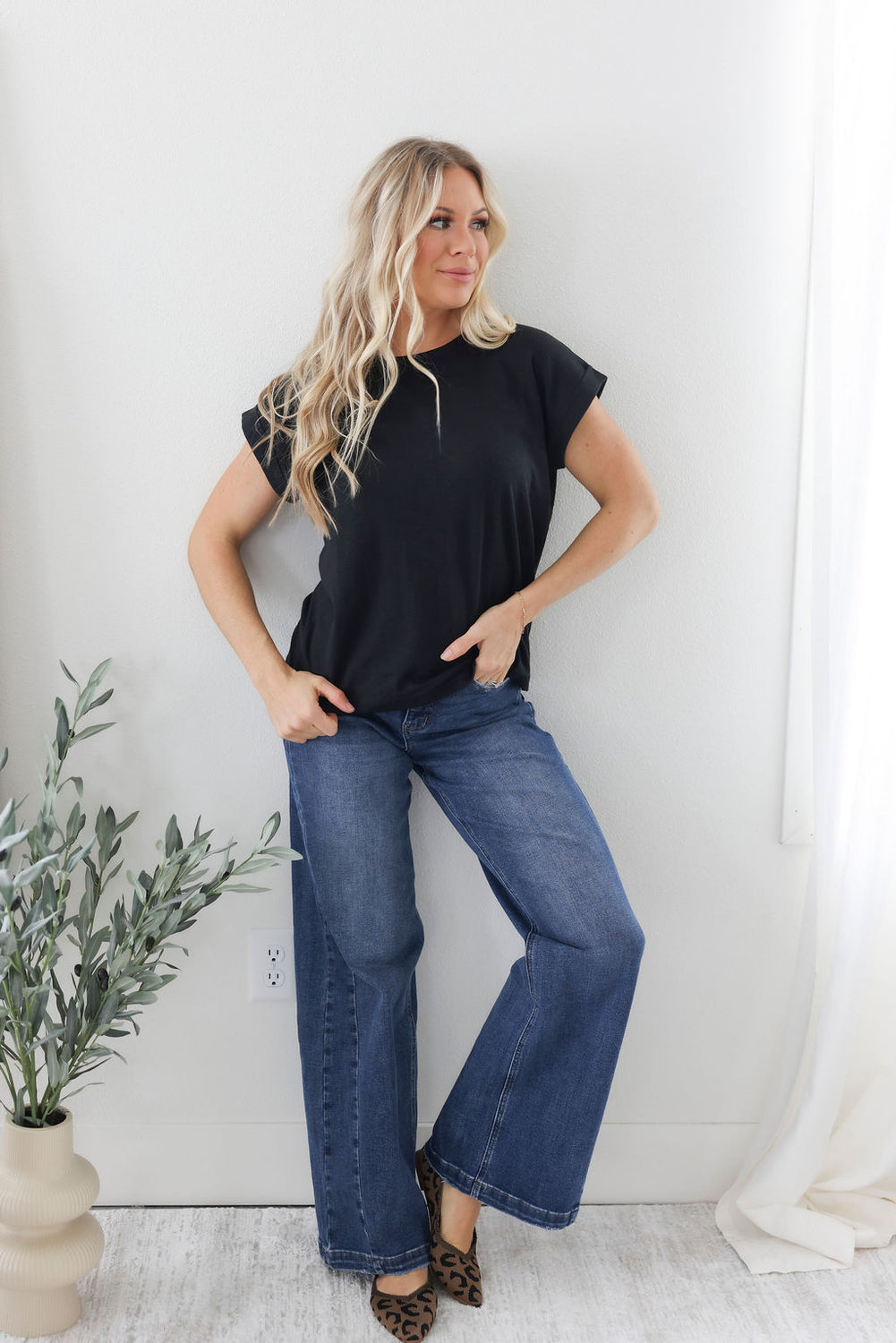 Terrah Roll Cuff Tee