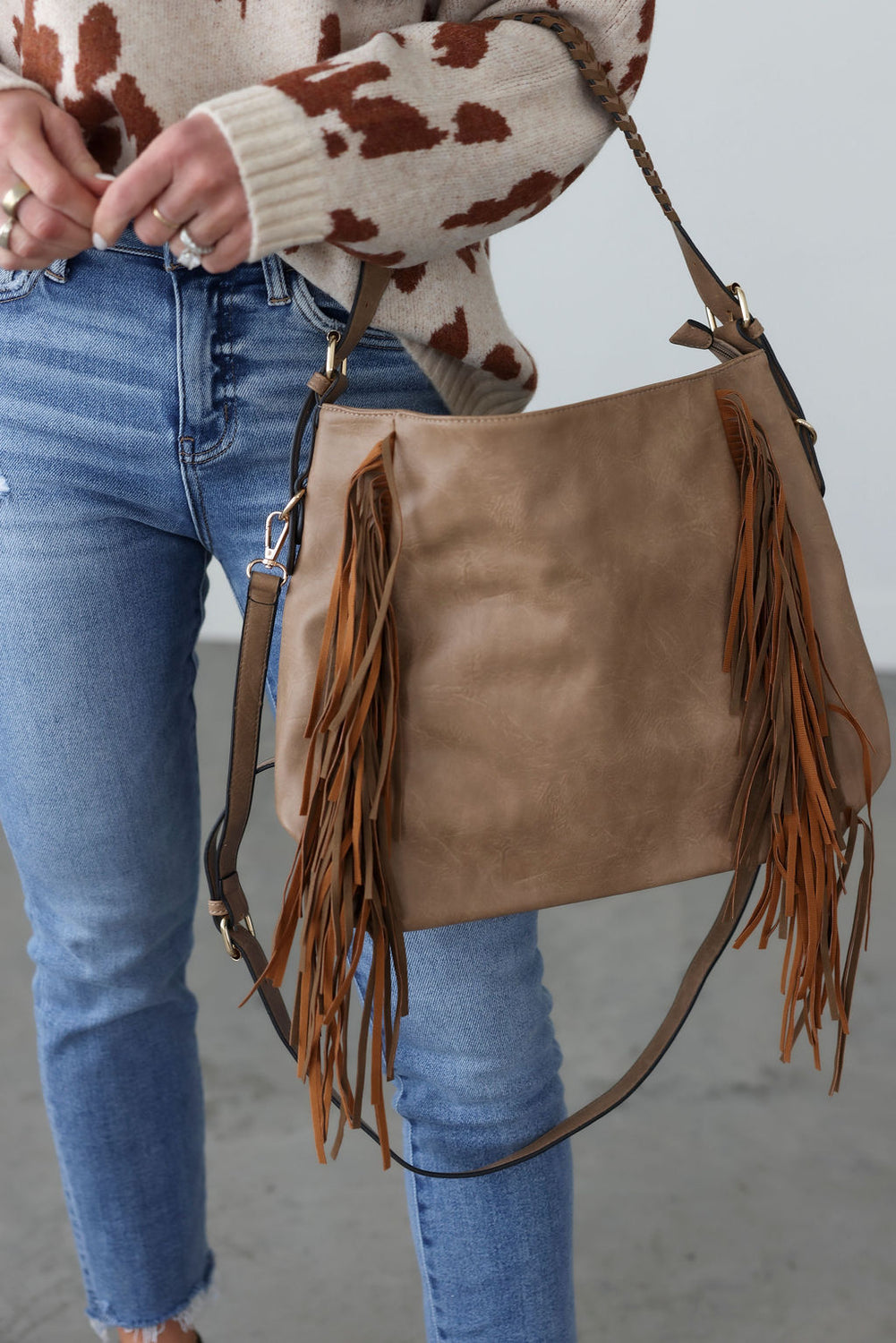 Talyn Fringe Hobo Bag
