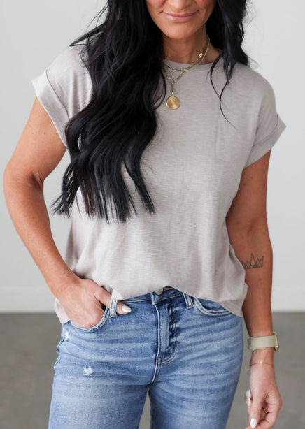 Terrah Roll Cuff Tee product view