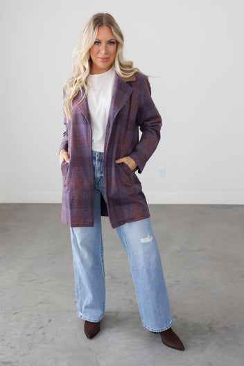 Randi Plaid Coat