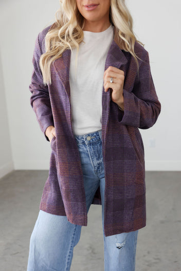 Randi Plaid Coat