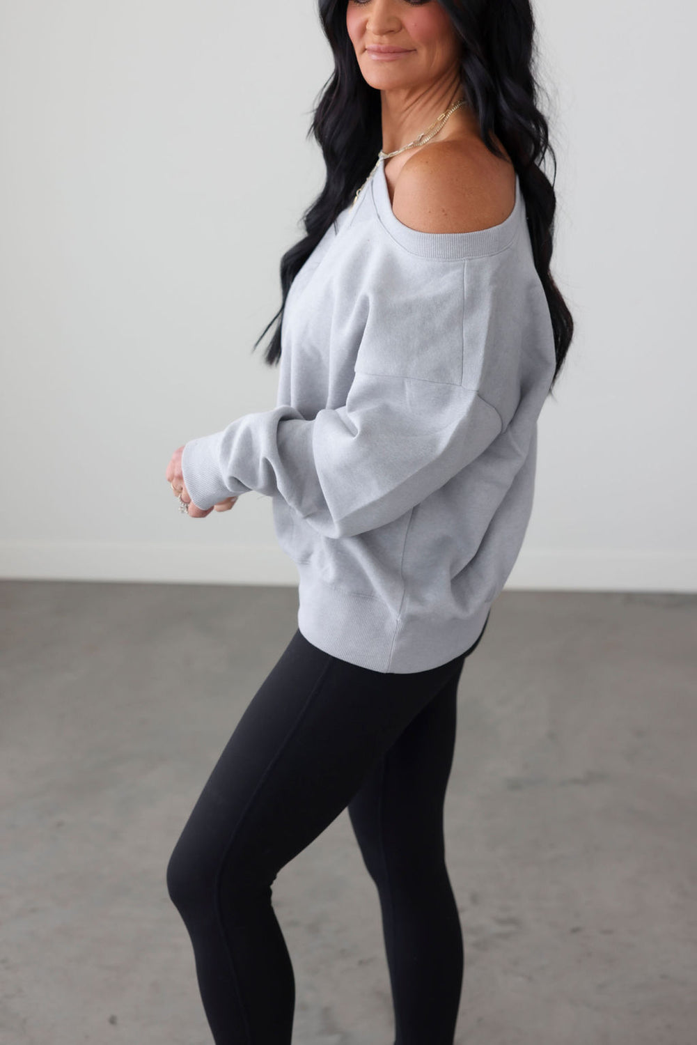 Beckham Off Shoulder Sweatshirt