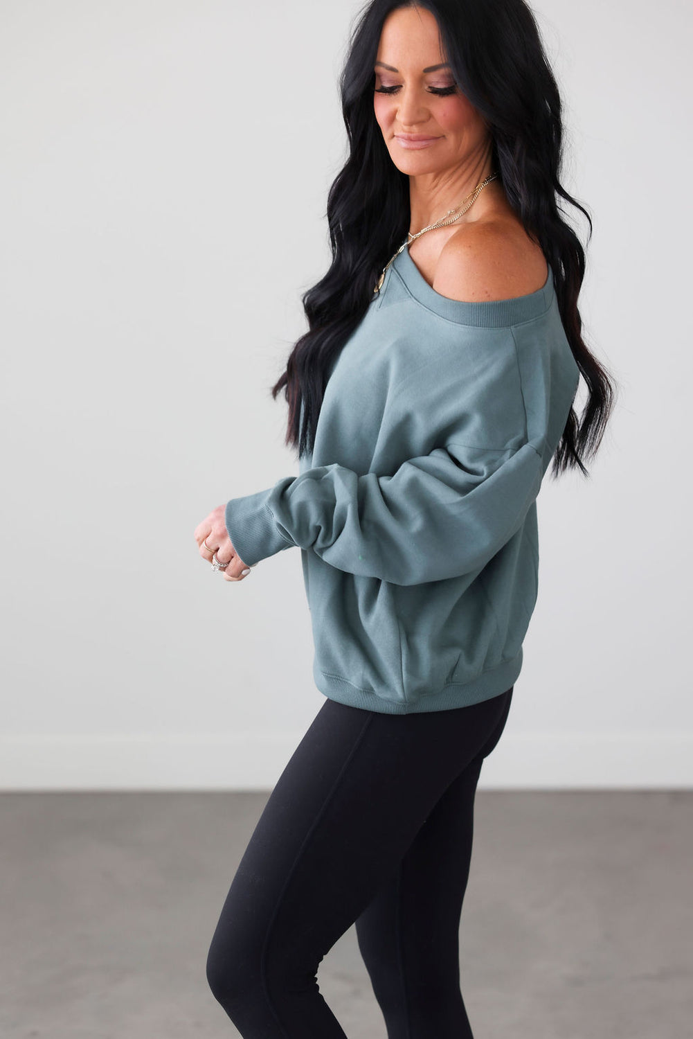 Beckham Off Shoulder Sweatshirt
