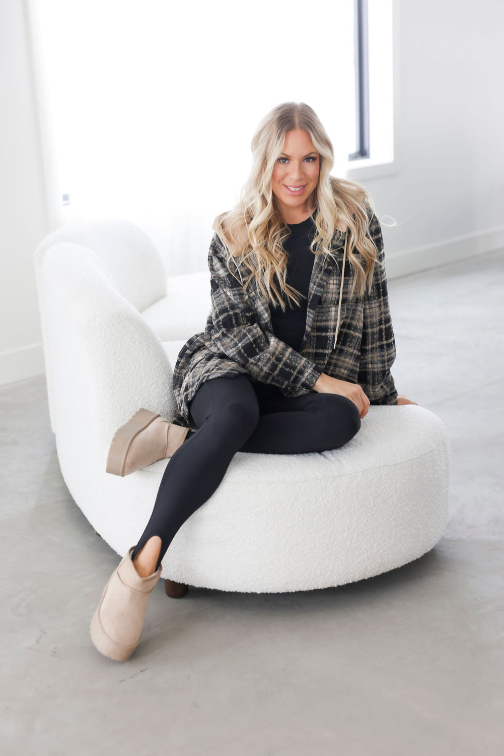 Noelle Hooded Plaid Shacket