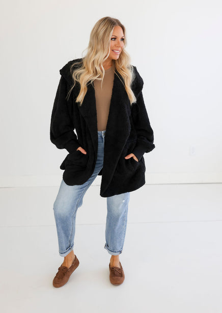 Mari Fur Hooded Cardigan product view